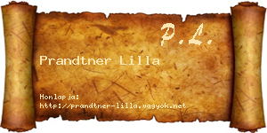 Prandtner Lilla névjegykártya